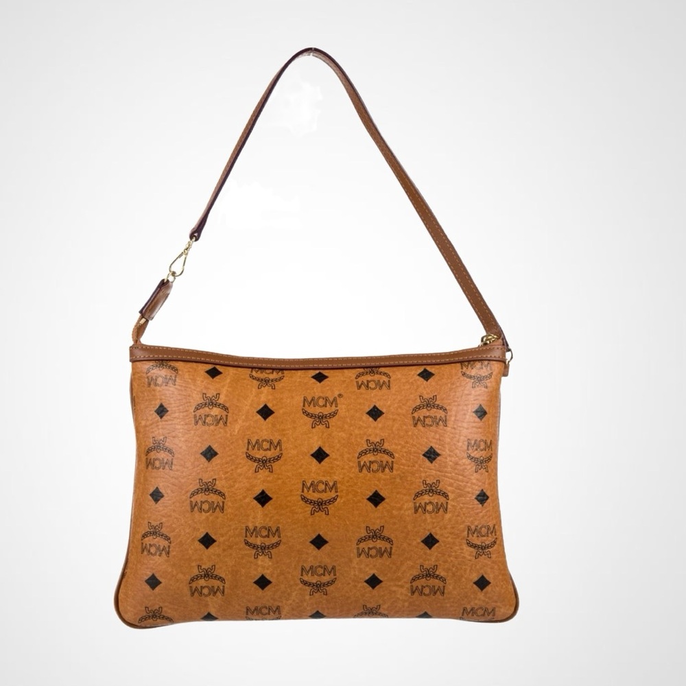 MCM
Logo Jacquard Leather Shoulder Bag W/COA - Picture 3 of 10